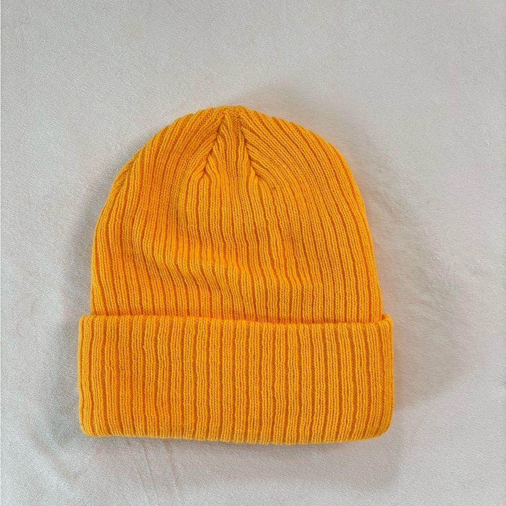 Bright Mango Knit Beanie